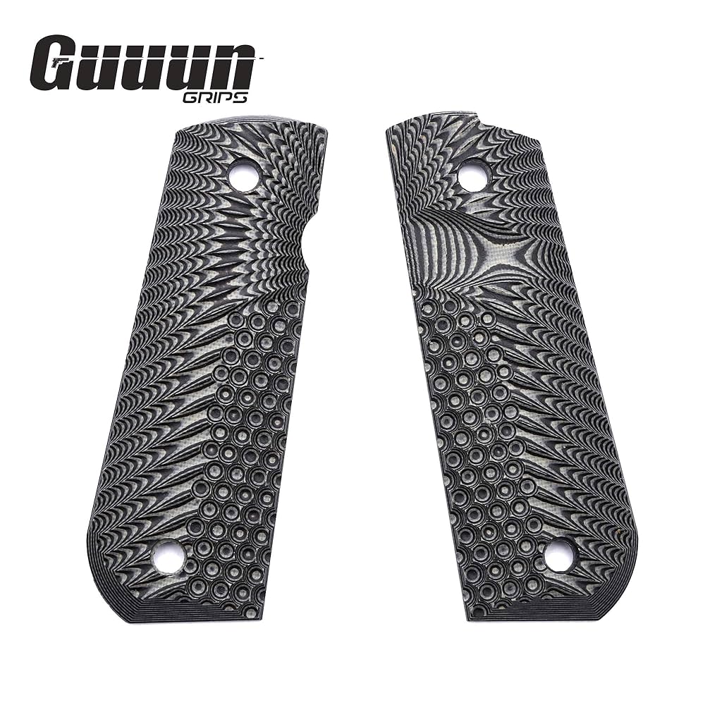 MilTac製　1911Beveled G10グリップ BK 新品 GRIPS, 1911, COMPACT, X-TAC, G10, BLACK, BEVELED BOTTOM